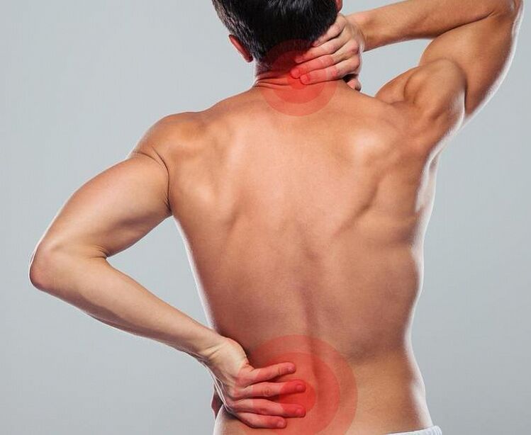 A man has a spinal osteochondria